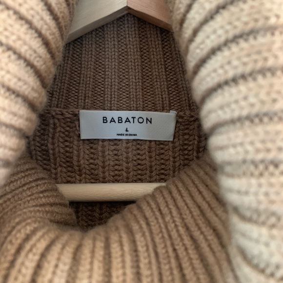 NWOT Babaton Guell Sweater in Dark Sand Brown - Picture 9 of 10